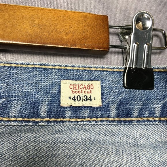 COPY - MEK Mens Chicago Boot Cut Blue Jeans size 40x34 Button Fly Cotton Denim … - Picture 6 of 15